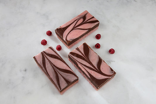 Raspberry Chocolate Swirl Fudge